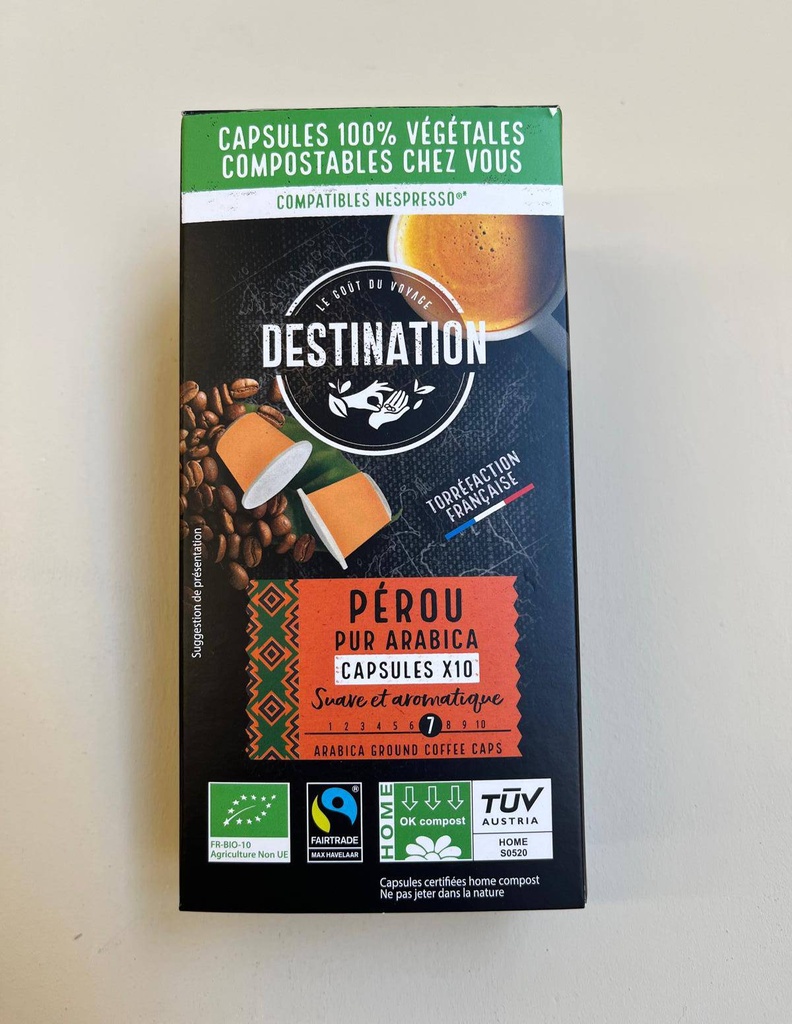 Cafè 10 Càpsules Perou 55g - Destination