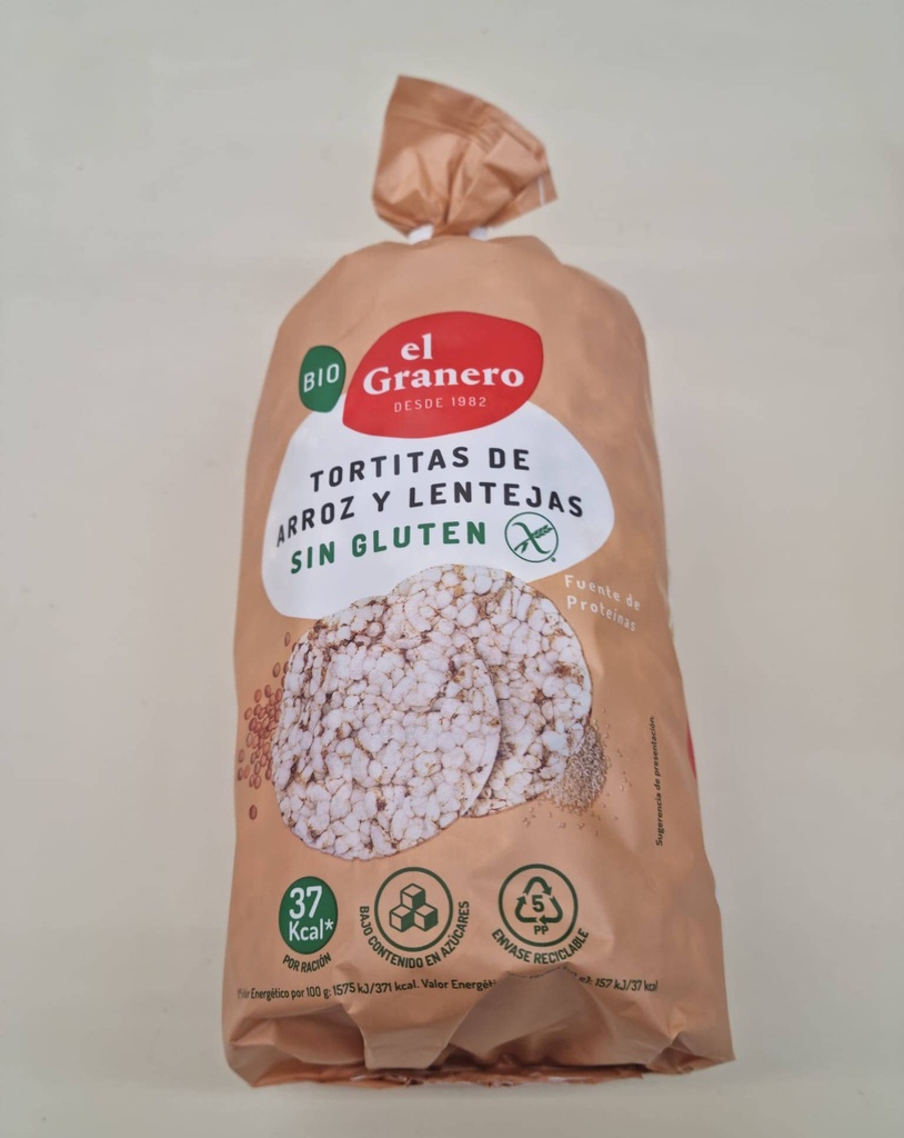 Tortites d'Arròs amb Llenties 115g - El Granero