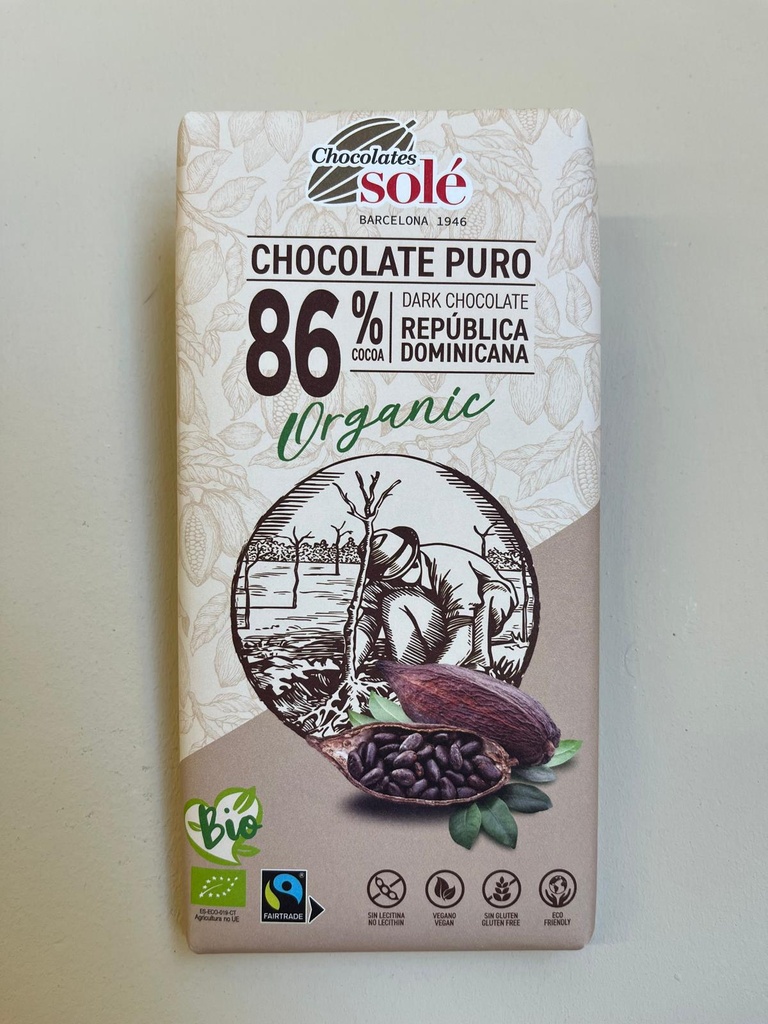 Tauleta 86% Cacau 100g - Solé