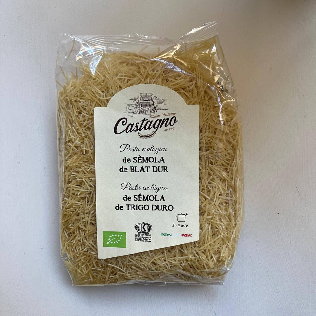 Fideus de Sèmola de Blat Dur Eco 500g - Castagno 