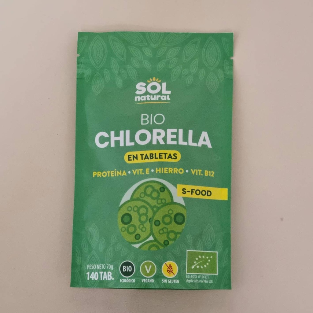 Chlorella en Tauletes 70g - Sol Natural