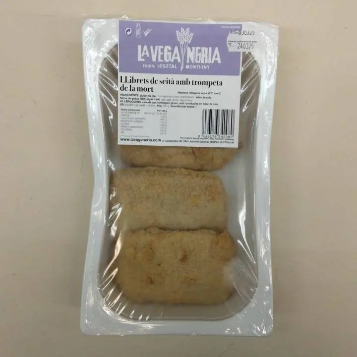 Llibrets de Seità farcits de Trompeta de la Mort (fregits) - La Veganeria