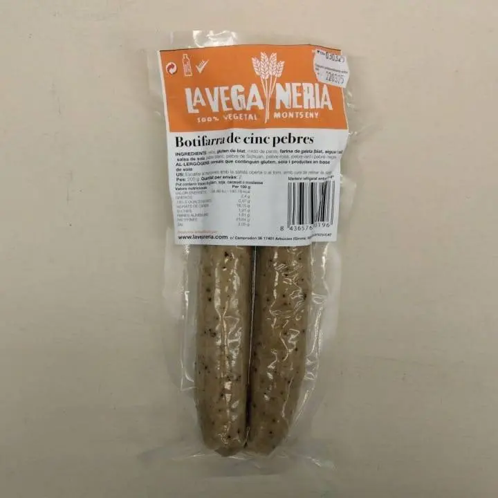 Botifarra de 5 pebres - La Veganeria