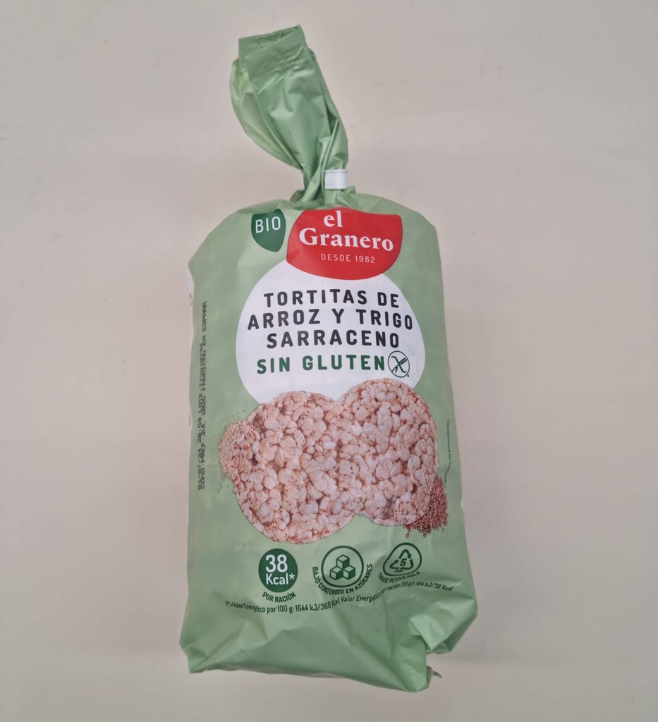 Tortites d'Arròs i Blat Sarraí 115g - El Granero