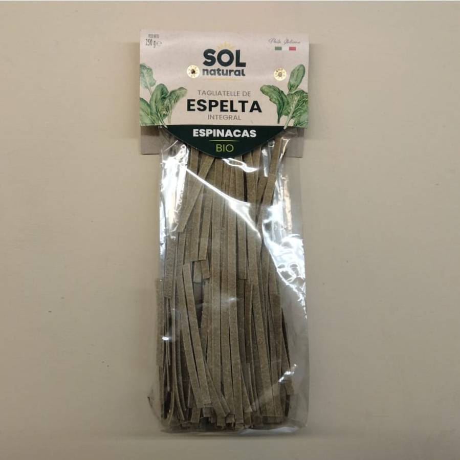 Tagliatelle d'Espelta amb Espinacs 250g - Sol Natural 