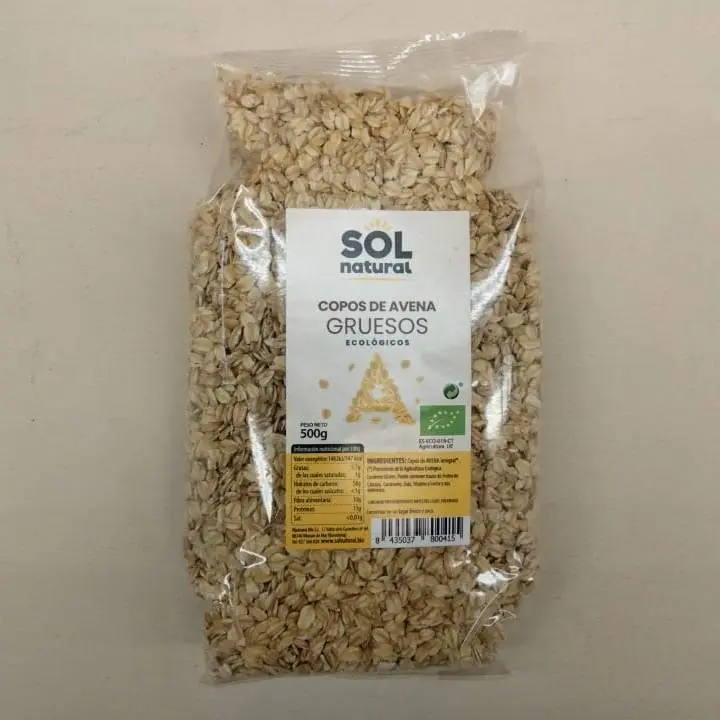 Flocs Gruixuts de Civada Integral 500g - Sol Natural
