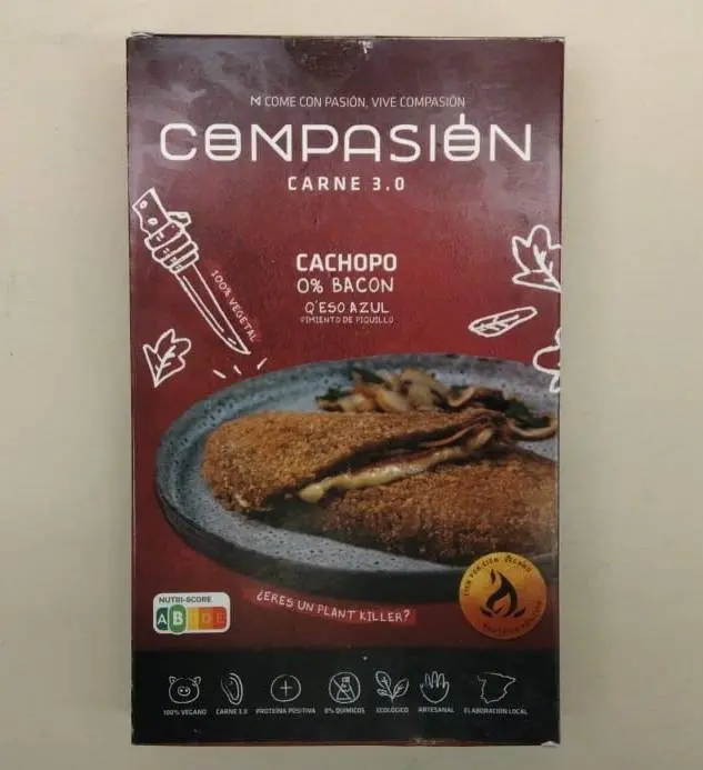 Cachopo Estil Bacon, Formatge blau i Pebrot de Piquillo 380g - Compasión