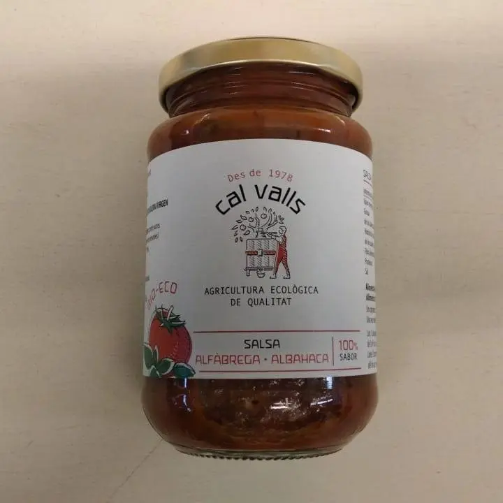 Salsa Tomata Alfàbrega 350g- Cal Valls