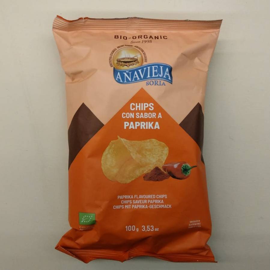 Patates Fregides Oli Gira-Sol i Paprika Eco 100g - Añavieja