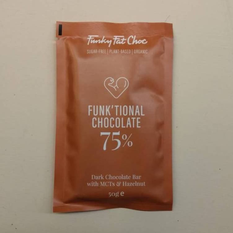 Tauleta Avellana 75%  50g - Funky Fat Choc