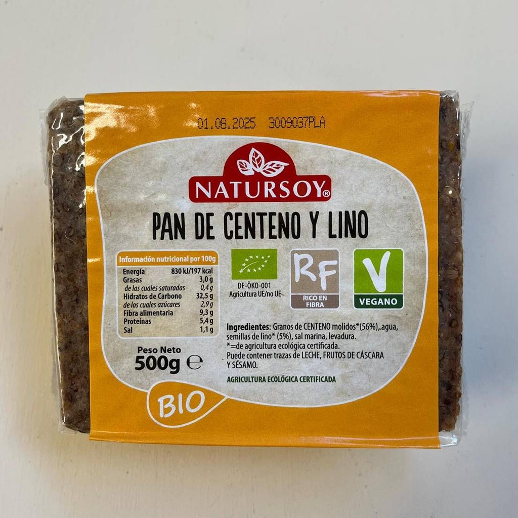 Pa de Sègol i Lli 500g - Natursoy