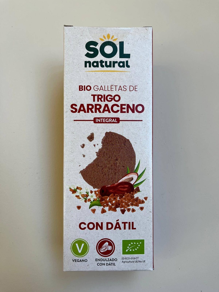 Galetes de Blat Sarraí amb Dàtil 170g - Sol Natural