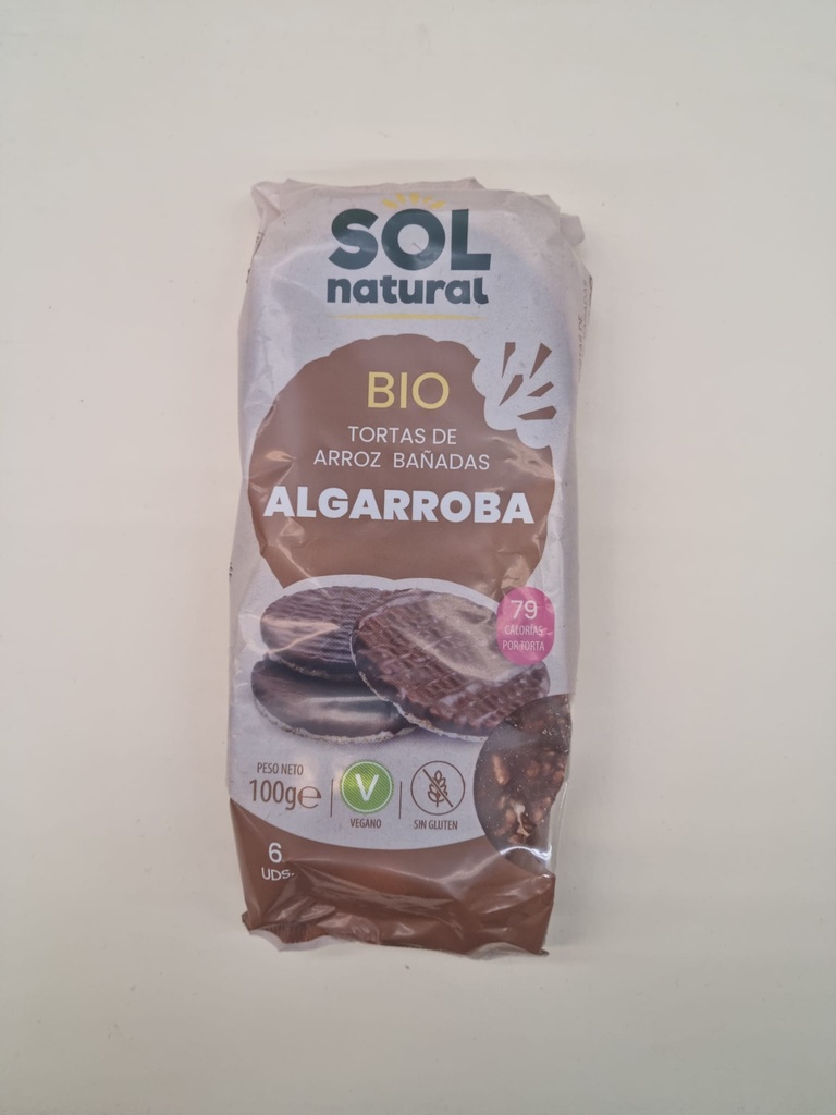 Tortes d'Arròs amb Garrofa 100g - Sol Natural