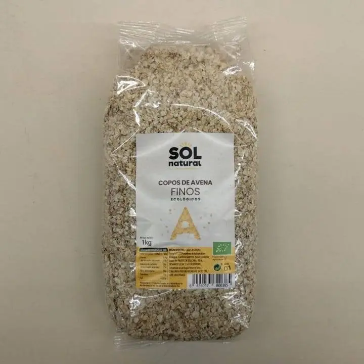 Flocs Fins de Civada 1kg - Sol Natural