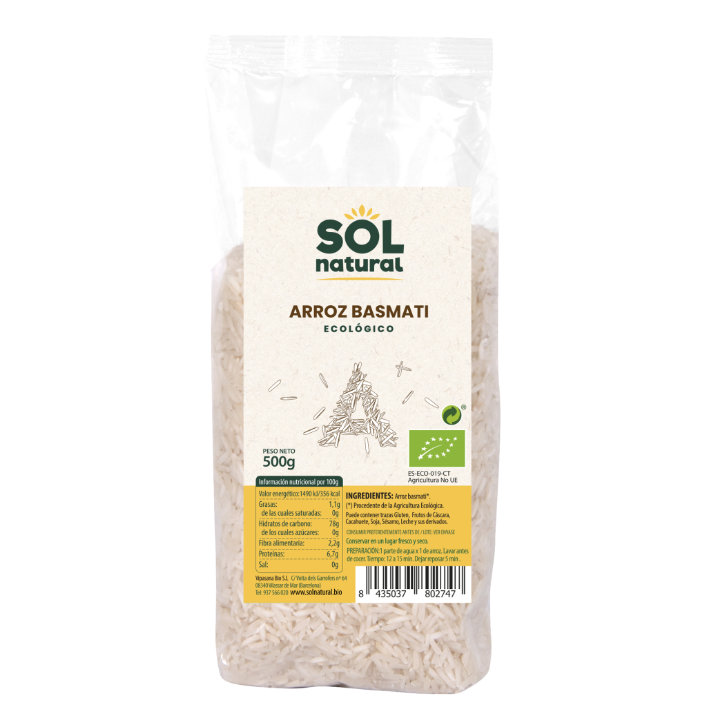 Arròs Basmati Blanc 500g - Sol Natural