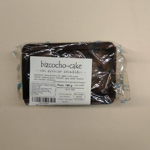 [8437017704256] Bizcocho Cake 180g - Biogredos