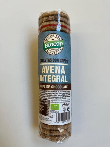 [8423903051511] Galetes Flocs de Civada Integral amb Xips de Xoco 250g - Biocop