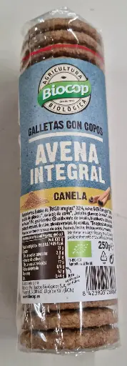 [8423903065068] Galetes Flocs de Civada Integral amb Canyella 250g - Biocop