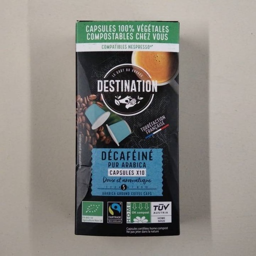 [3700110054722] Cafè 10 Càpsules Descafeïnat 55g - Destination