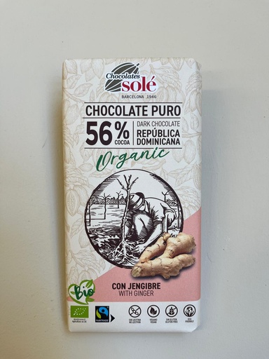 [8411066003065] Tauleta Xocolata 56% amb Gingebre 100g - Solé
