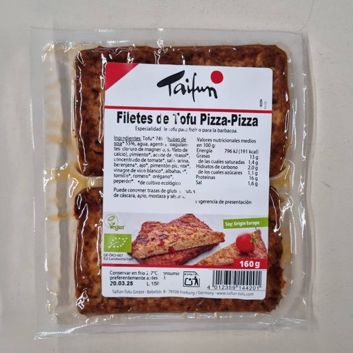 [4012359144201] Filet de Tofu Sabor Pizza 160g - Taifun