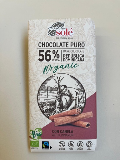[8411066003010] Tauleta Xocolata 56% amb Canyella 100g - Solé