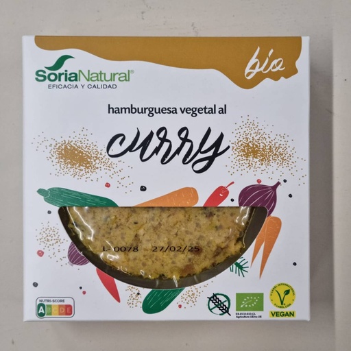 [8422947511111] Hamburguesa Vegetal al Curri - Soria Natural
