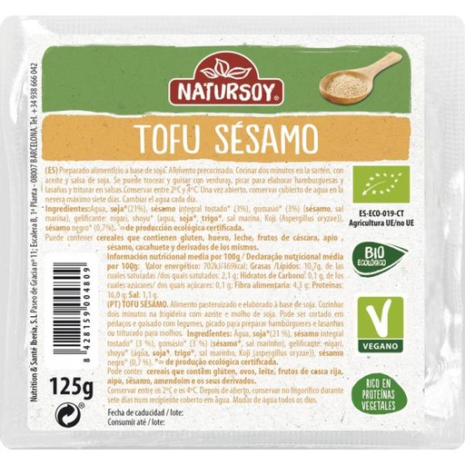 [8428159004809] Tofu amb Sèsam 125g - Natursoy