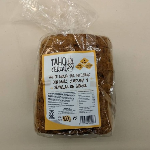 [8422584001983] Pa de Motlle Integral amb Cúrcuma 400g - Taho Cereal
