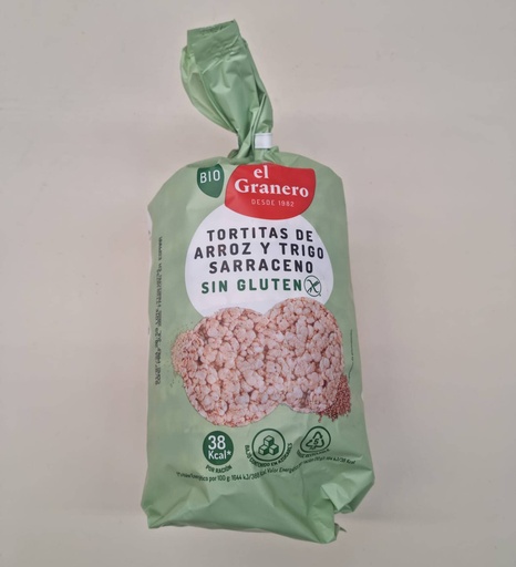 [8422584068498] Tortites d'Arròs i Blat Sarraí 115g - El Granero