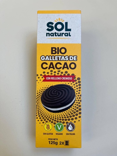 [8435037808008] Galetes de Cacau amb Farcit Cremós 125g - Sol Natural