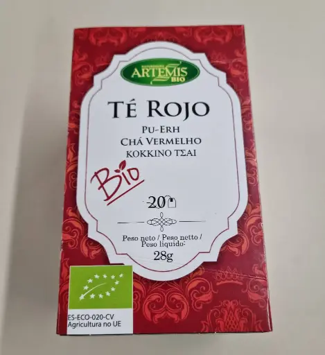 [8428201310056] Te Vermell Pu-Erh 20 Bossetes - Artemis