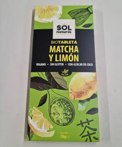 [8435037802068] Tauleta Xocolata Matcha i Llimona 70g - Sol Natural