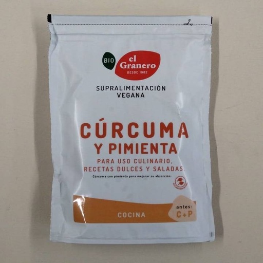 [8422584041002] Cúrcuma i Pebre Bio 200g - El Granero