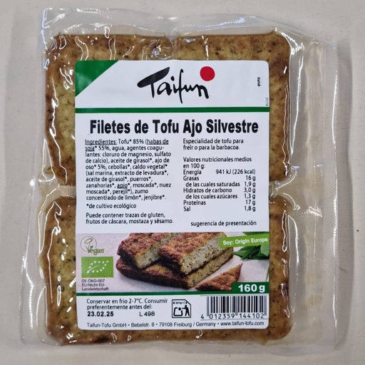 [4012359144102] Filet de Tofu amb All Silvestre 160g - Taifun