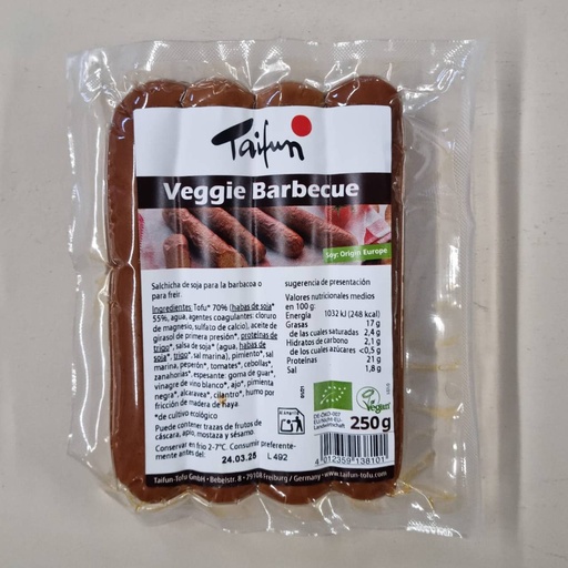 [4012359138101] Salsitxes Sabor Barbacoa 250g - Taifun