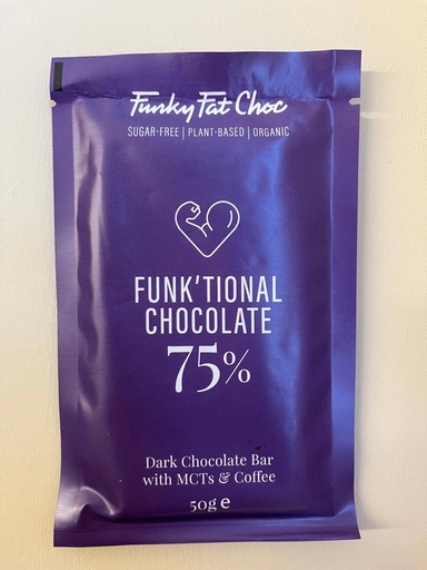 [8719326493466] Tauleta Cafè 75%  50g - Funky Fat Choc