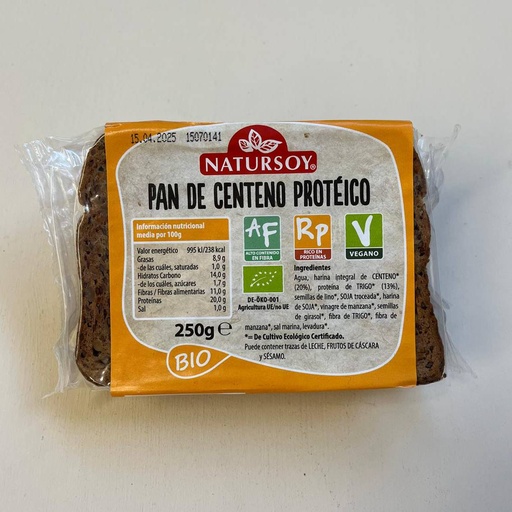 [8428159104240] Pa de Sègol Proteic 250g - Natursoy