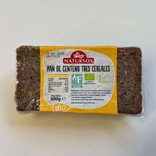 [8428159114058] Pa de Sègol 3 Cereals 500g - Natursoy 