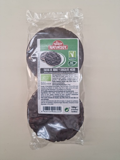 [8428159006254] Tortitas d'Arròs i Xocolata Negra 100g - Natursoy