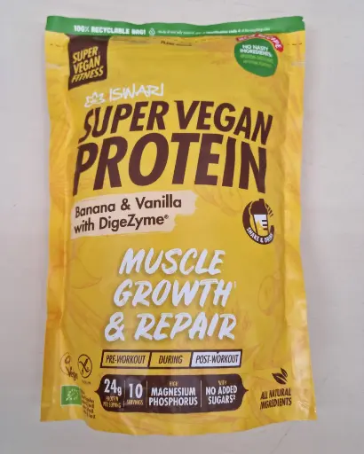 [5600872801801] Super Vegan Protein Banana i Vainilla 400g - Iswari