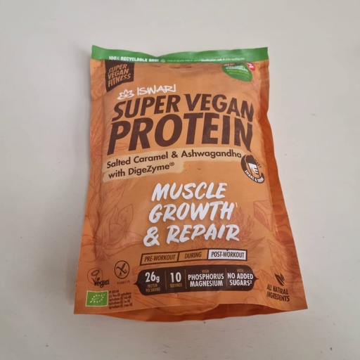 [5600872801818] Super Vegan Protein Caramel i Ashwaganda 400g - Iswari