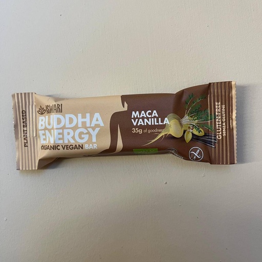 [5600317476915] Barreta Maca i Vainilla 35g Buddha Energy - Iswari