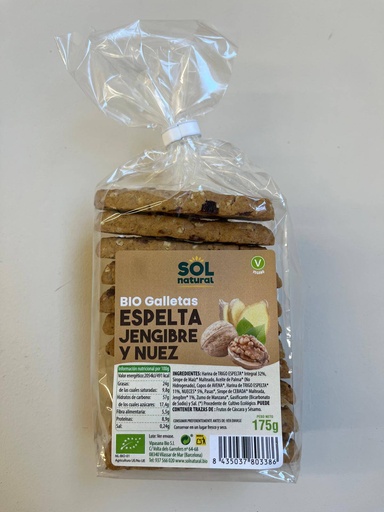 [8435037803386] Galetes Espelta Gingebre i Nous 175g - Sol Natural