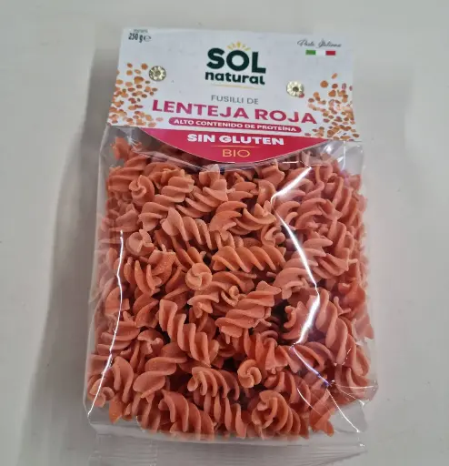 [8435037841500] Fusilli de Llentia Vermella 250g - Sol Natural