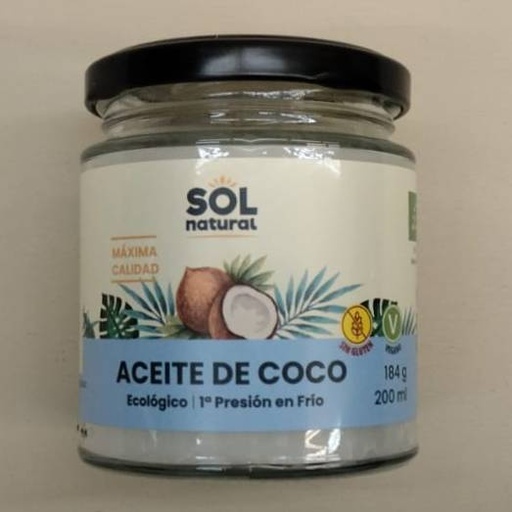 [8435037801672] Oli de Coco Verge Extra 200ml - Sol Natural