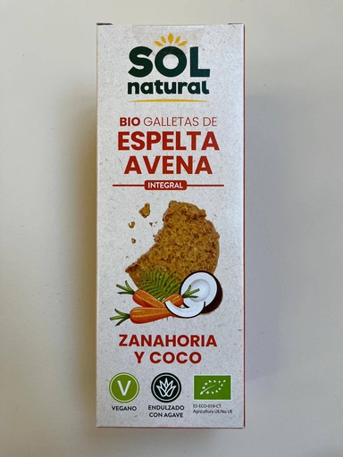 [8435037806653] Galetes d'Espelta Pastanaga i Coco 175g - Sol Natural 