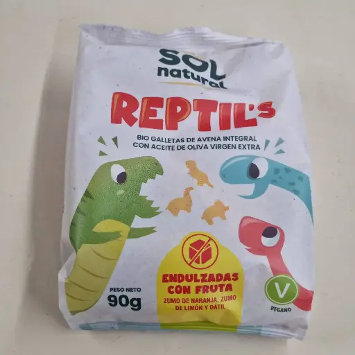 [8435037806943] Galetes Reptil's Civada i Fruita 90g - Sol Natural