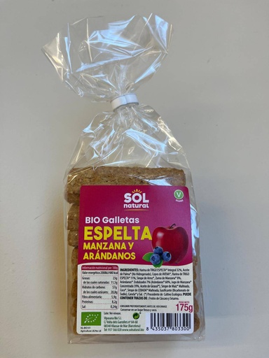 [8435037803300] Galetes Espelta Poma-Nabius 175g - Sol Natural