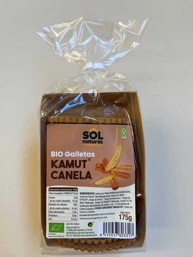 [8435037803317] Galetes Kamut i Canyella 175g - Sol Natural